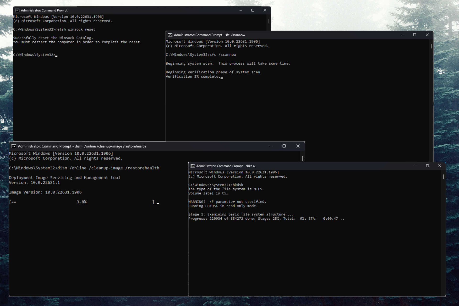 windows cmd commands repair