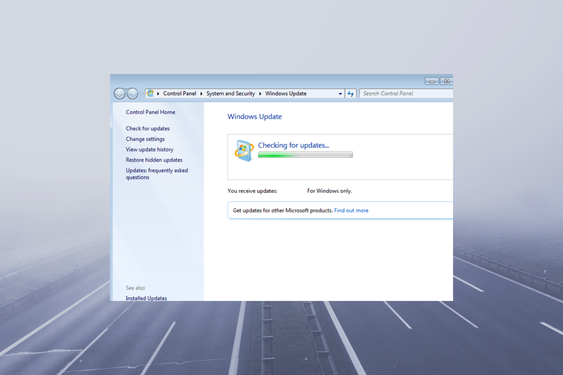 fix windows 7 update stuck on checking for updates