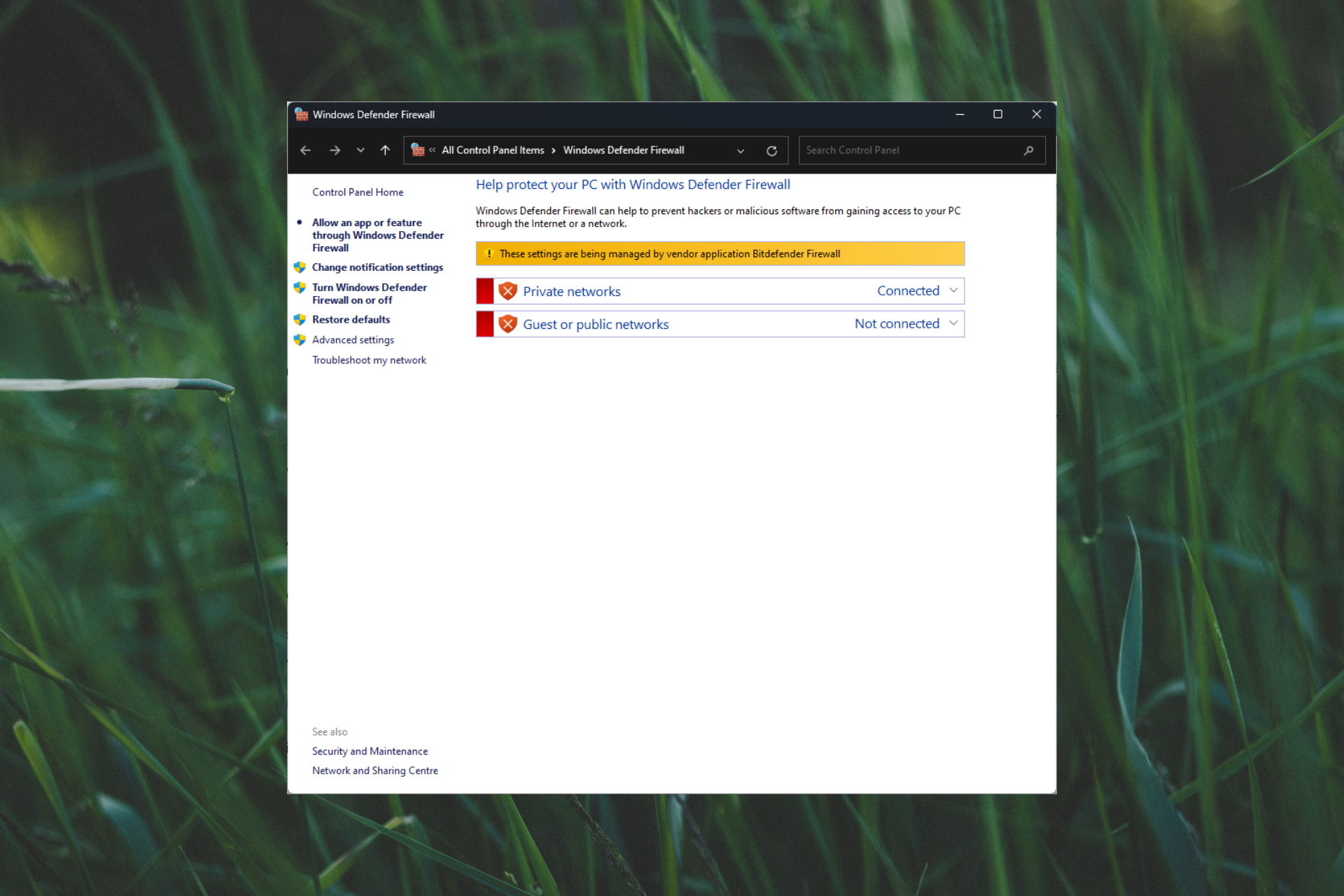 Use the windows firewall troubleshooter to resolve problems