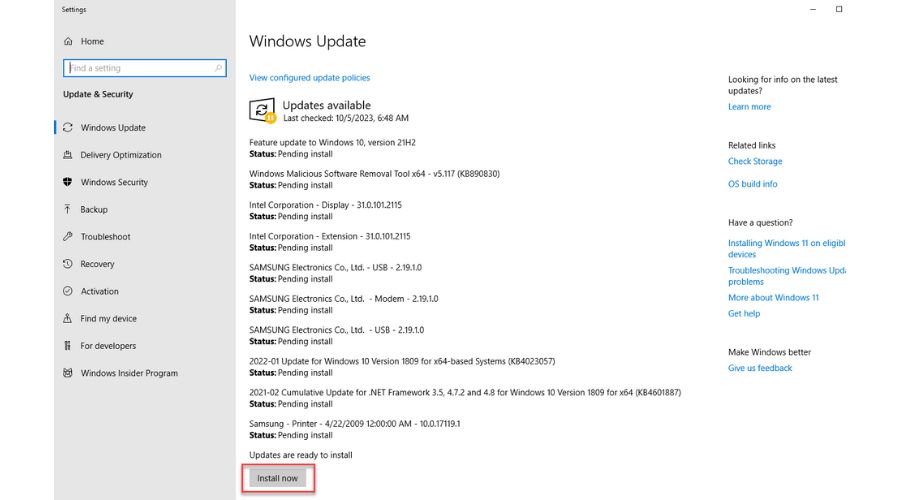 Windows 10 Update