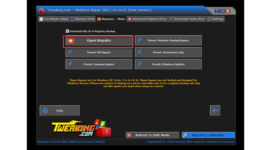 Repair Windows 7 shortcut icons - Open Repairs