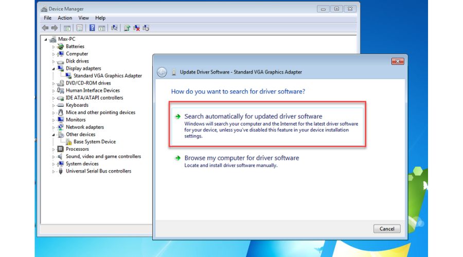 Windows 7 Search Display Driver
