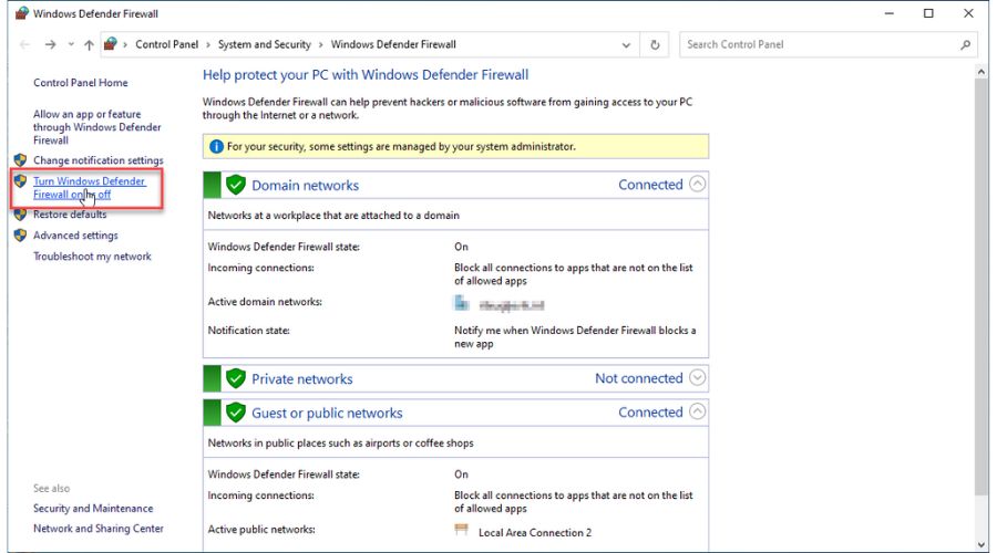 "VSS was denied access to the root of volume" - Windows Firewall Settings