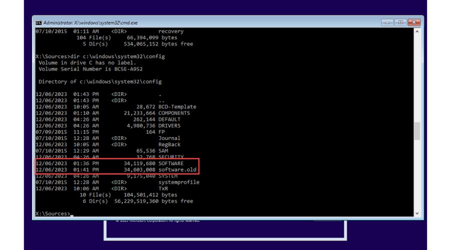 Compress Windows Registry Example