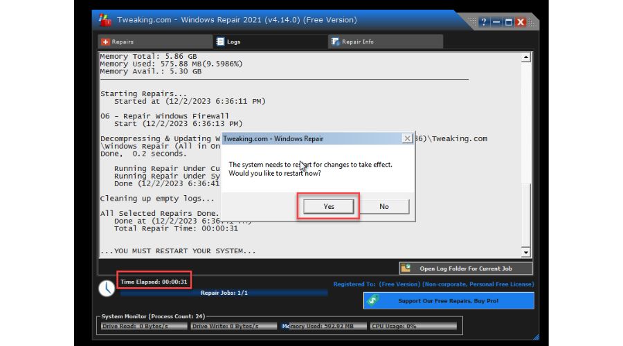 Repair Windows 7 Firewall Restart