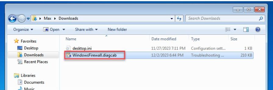 Windows Firewall Troubleshooter file