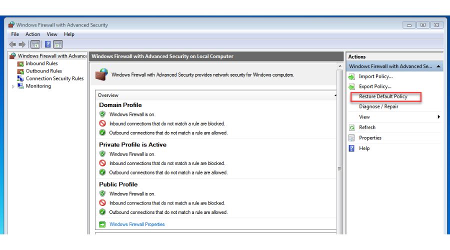 Windows Firewall With Advanced Security